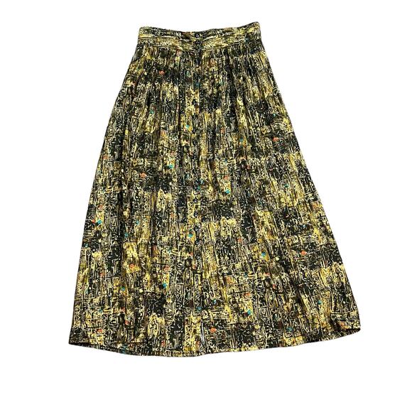 Herve Leger Vintage Womens skirt 9 / 10 Button Front Abstract Designer Art Retro - Picture 1 of 8